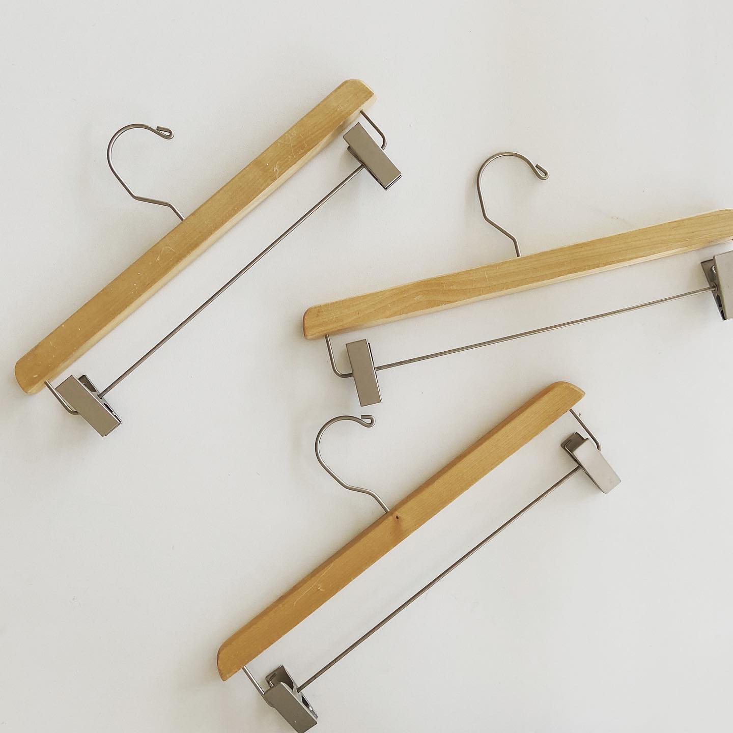 Wooden Clip Hanger Box of 25 - Pre Owned