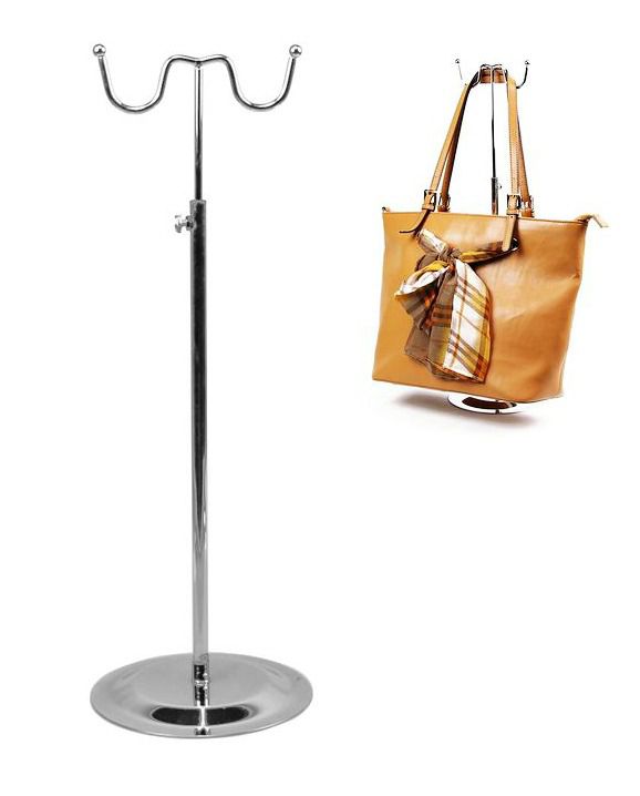 Chrome Double Sided Handbag Stand