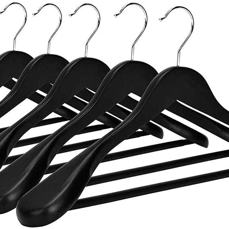 Wooden Coat Hanger with Bar Box of 20